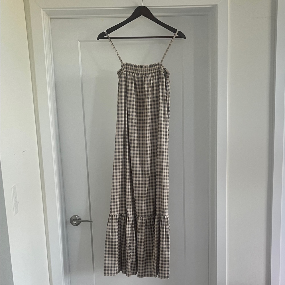 WeWoreWhat Plaid Maxi Dress with Ruffle Hem